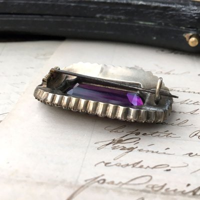 画像7: ブラックドット ペーストガラスのブローチ