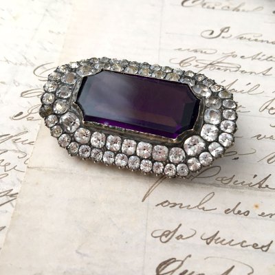 画像10: ブラックドット ペーストガラスのブローチ