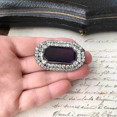 画像11: ブラックドット ペーストガラスのブローチ