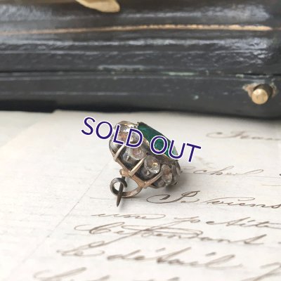 画像10: エメラルドガラスのプチブローチ