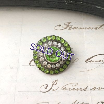 画像3: ペリドットガラスのサークルブローチ