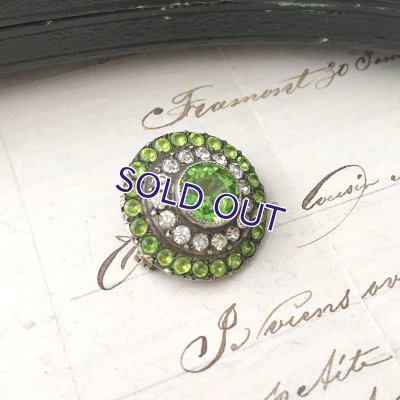 画像4: ペリドットガラスのサークルブローチ