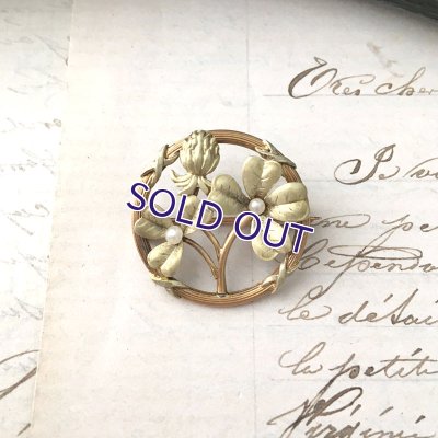 画像3: FIX パールとクローバーのゴールドブローチ