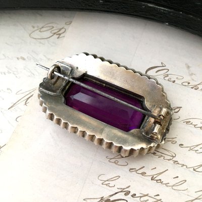 画像8: ブラックドット ペーストガラスのブローチ