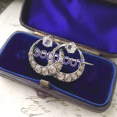 画像3: 銀製 ダブルムーンのブローチ