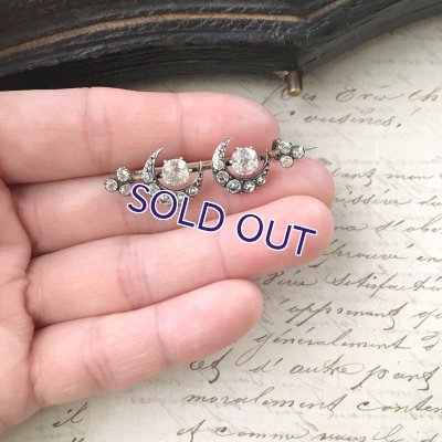 画像11: 銀製 小さなダブルムーンのバーブローチ