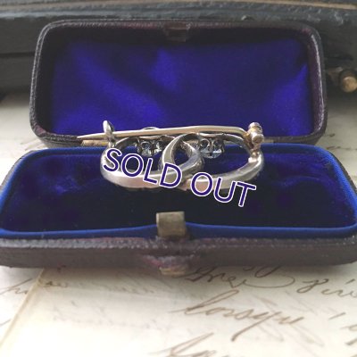 画像7: 銀製 ダブルムーンのブローチ