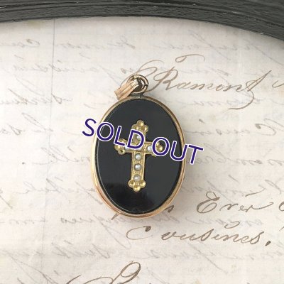 画像3: パールとフレンチジェットのモーニングロケットペンダント