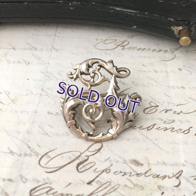 画像3: 銀製「J」モノグラムのアカンサスブローチ