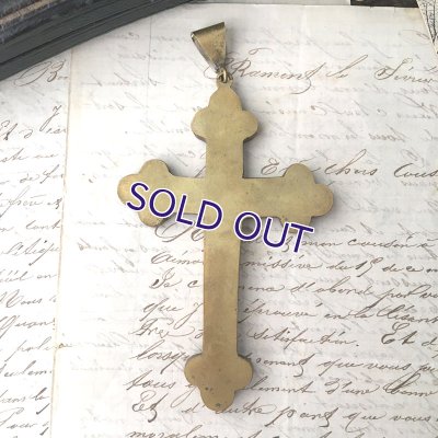 画像8: マイクロモザイクの大きなクロスペンダント