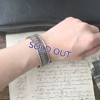 画像15: 銀製 アラベスク文様の透かし細工バングル