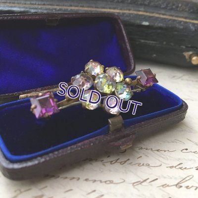 画像7: 初期アイリスガラスとスクエアガラスのバーブローチ