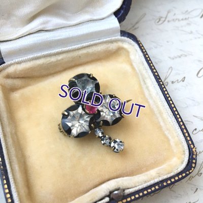 画像6: ベルリンガラスのクローバーブローチ