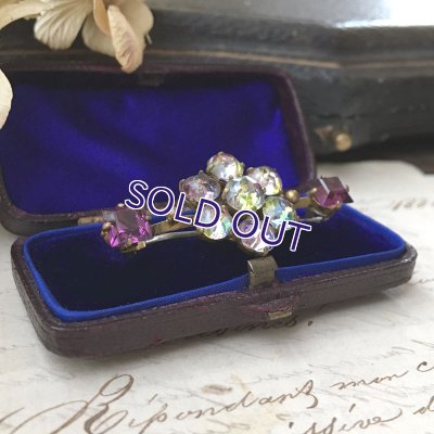 画像12: 初期アイリスガラスとスクエアガラスのバーブローチ