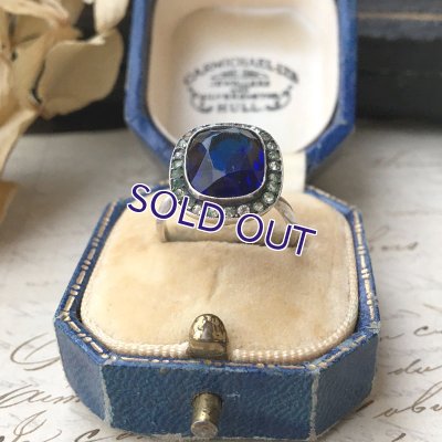 画像7: サファイアガラスのアールデコリング