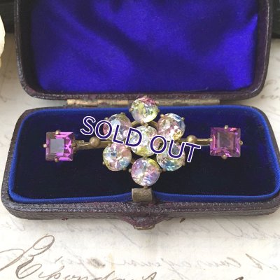 画像6: 初期アイリスガラスとスクエアガラスのバーブローチ