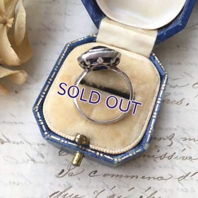 画像11: サファイアガラスのアールデコリング