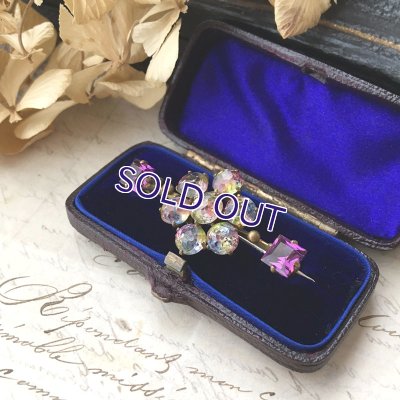 画像11: 初期アイリスガラスとスクエアガラスのバーブローチ