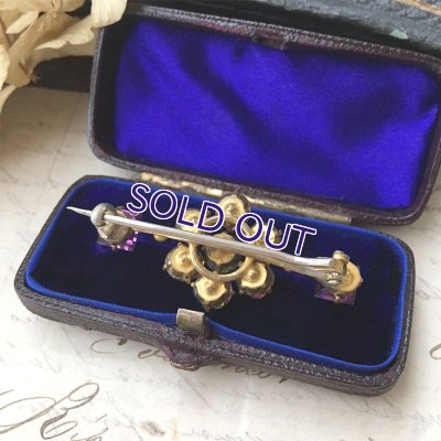 画像10: 初期アイリスガラスとスクエアガラスのバーブローチ