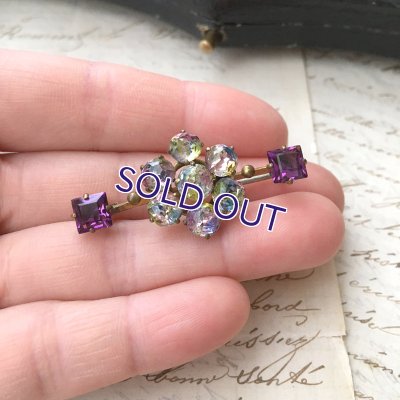 画像13: 初期アイリスガラスとスクエアガラスのバーブローチ