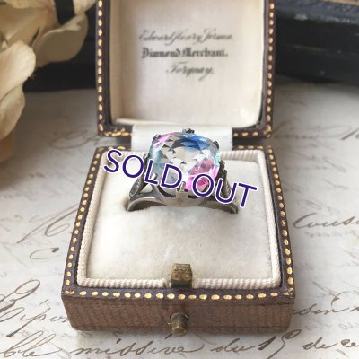 画像3: クッションカットアイリスガラスのシルバーリング