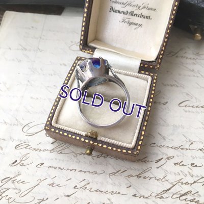 画像9: クッションカットアイリスガラスのシルバーリング