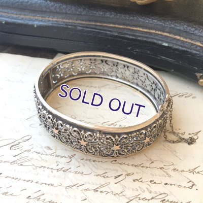 画像9: 銀製 星とアカンサス文様の透かし細工バングル