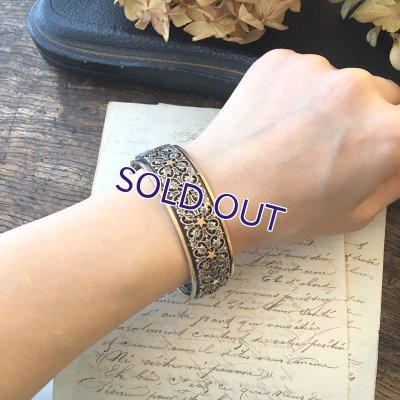 画像10: 銀製 星とアカンサス文様の透かし細工バングル