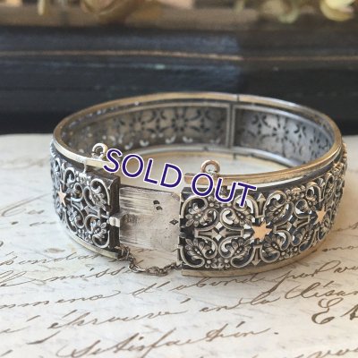 画像5: 銀製 星とアカンサス文様の透かし細工バングル
