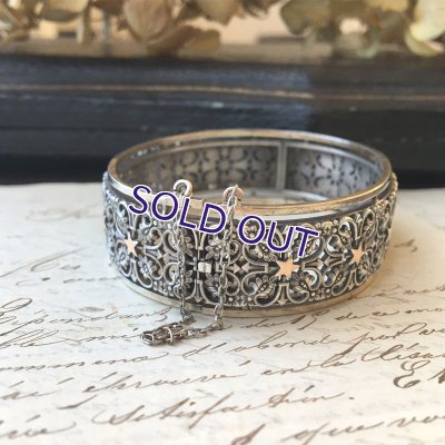 画像4: 銀製 星とアカンサス文様の透かし細工バングル