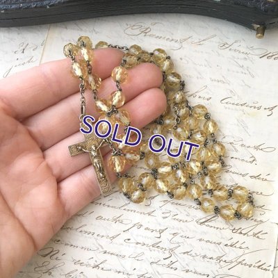 画像10: シャンパンゴールドガラスのヴェルメイユロザリオ