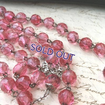 画像4: ピンクガラスのシルバーロザリオ