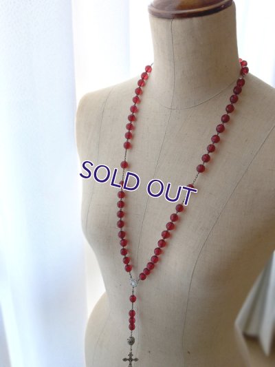 画像10: ルビーガラスのシルバーロザリオ