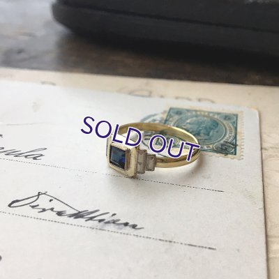 画像9: アールデコのゴールドリングとペンダントセット