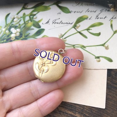 画像8: ヤドリギのゴールドロケットペンダント