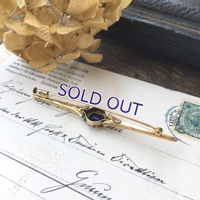 画像6: ORIA サファイアガラスのバーブローチ