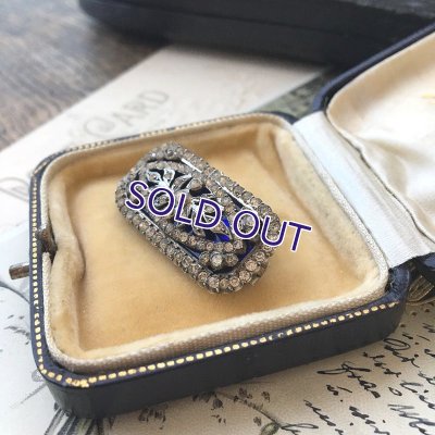 画像5: 銀製 ペーストガラスの透かし細工ブローチ