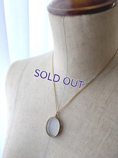 画像13: ガラスのゴールドロケットペンダント