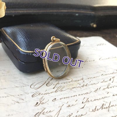 画像3: ガラスのゴールドロケットペンダント