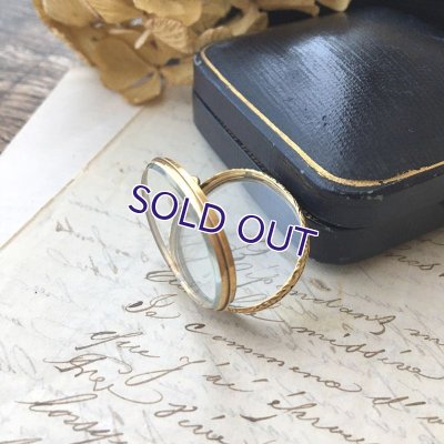 画像7: ガラスのゴールドロケットペンダント