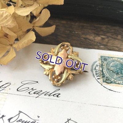 画像8: シードパールとスリーカラーズゴールドブローチ