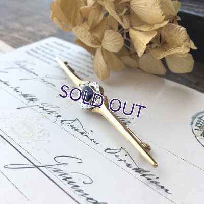 画像3: ORIA サファイアガラスのバーブローチ