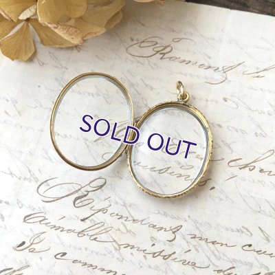 画像5: ガラスのゴールドロケットペンダント