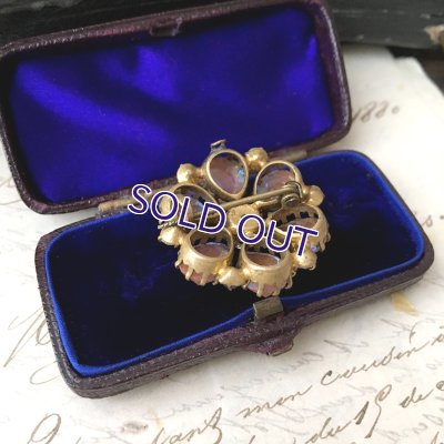 画像8: ローズカットサフィレットのフラワーブローチ