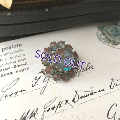 画像7: 濃色サフィレットのデイジーブローチ