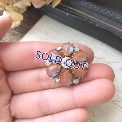 画像11: ローズカットサフィレットのフラワーブローチ