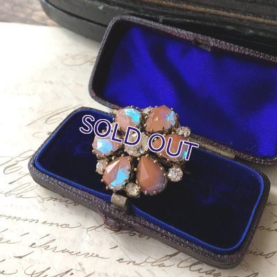 画像10: ローズカットサフィレットのフラワーブローチ