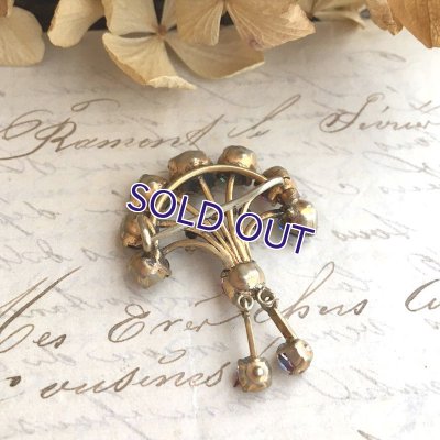 画像7: 初期アイリスガラスの扇ブローチ