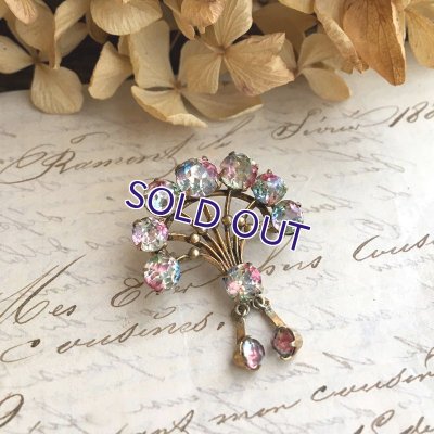 画像3: 初期アイリスガラスの扇ブローチ