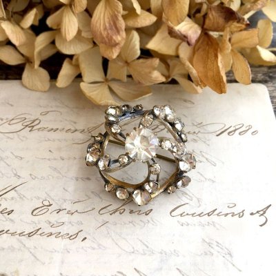 画像4: クリアガラスのスワールブローチ